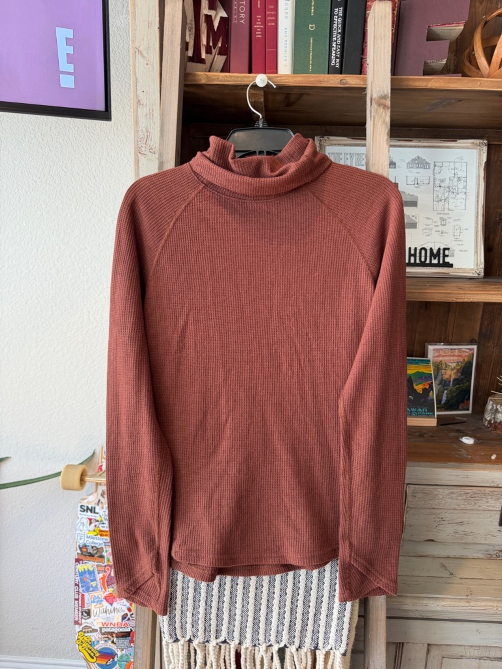 Kuhl women’s Petra waffle knit turtleneck long sleeve top size small